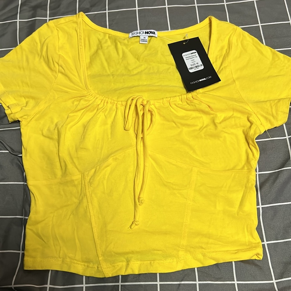 Yellow Crop Top - Picture 2 of 4